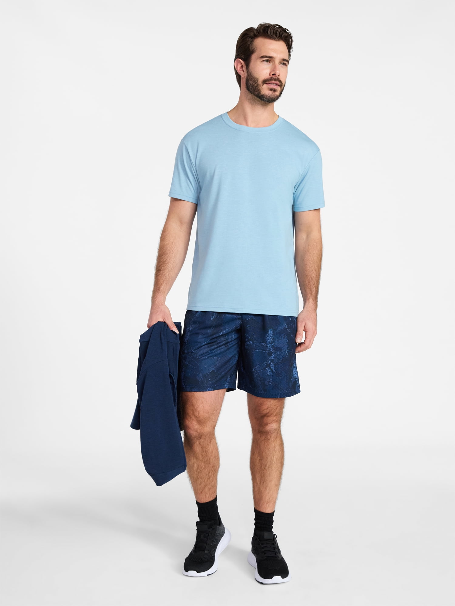 Athletic Works Men's and Big & Tall Tri Blend Tee with Short Sleeves, Sizes XS-4XLT