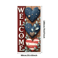 thumbnail image 2 of Patriotic Theme Welcome Banner Decorative Design Heart Shape Stars for Home Decoration Wall Decor Greeting Event, 2 of 7
