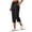 Black, variant on Rosvigor Womens Hiking Capri Pants High Waisted Drawstring Athletic Joggers Quick Dry Workout Lounge Travel Cropped