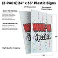 thumbnail image 2 of Move-in Special (2-PACK) 24" x 36" Plastic Signs | Sign Insert 4mm Corrugated Plastic Signs Storefront Window Poster, 2 of 2
