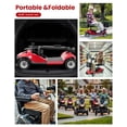 thumbnail image 7 of 4 Wheel Powered Mobility Scooters, Foldable Travel Scooter with LED Headlights, Basket and 360° Rotatable Thick Seat, 12.5 Miles Range, Electric Scooters for Seniors, Red, 7 of 7