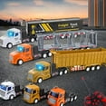 thumbnail image 3 of BESTSKY Semi Truck Toys for Boys,Cool Light Effects Truck and Trailer Toys for Boys,Realistic Design Big Country Toys,Style3, 3 of 4