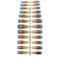 thumbnail image 4 of 24 Pieces False Nails Coffin Design Full Cover Elegant Press-on Gradient Style Artificial Nail Tips Fingernail Accessory for DIY ch04, 4 of 8