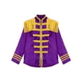 thumbnail image 3 of Yeahdor Girls Boys 60s British Sergeant Pepper Rock Band Pop-Star Jacket Tassels Long Sleeve Musician Shirt Purple 16, 3 of 5
