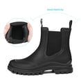 thumbnail image 3 of Botas de lluvia DKSUKO para mujer, cortas, de goma, impermeables, negras, 3 of 7