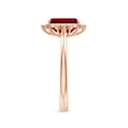 thumbnail image 3 of ANGARA Lab Grown 1.6 Ct Prong-Set Emerald-Cut Ruby Halo Engagement Ring for Women in 14K Rose Gold (Size-8x6mm) | July Birthstone, Birthday, Anniversary, Jewelry Gift for Women | Lab-Grown Ruby Ring, 3 of 7