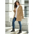 thumbnail image 5 of Roaman's Women's Plus Size Hooded Teddy Fleece Coat, 5 of 6