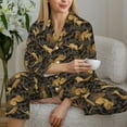 thumbnail image 4 of Goofa Squirrel Gathering Nuts Printed Women’s 2 Piece Pajama Set Super,Pajamas Women's Long Sleeve Sleepwear Soft Button Down Loungewear Pjs Lounge Set Nightwear-, 4 of 9