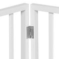 thumbnail image 4 of HOME DISTRICT Dog Gate Freestanding Pet Gate 4-Panel & 3 Panel Pet Gate for Dogs Folding Dog Gate Quadfold & Trifold Pet Gate for Small Dogs Decorative Pet Gate for Dogs Indoor, White Slat 54" x 24", 4 of 8