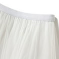 thumbnail image 3 of SWSMCLT Women's Long Skirt Mesh Tulle Skirt Ruffle Elastic Waist Tiered Tutu Skirt Halloween Summer Pleated White X-Small-Large, 3 of 4