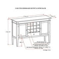 thumbnail image 3 of Simpli Home Carlton Sideboard Buffet & Wine Rack, 3 of 6
