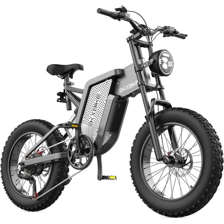 EKX X20 2000W Electric Bike for Adults 20" 4" Fat Tire Ebike 48V 35AH Removable Li-Ion Battery Electric Mountain Bicycles 34MPH Shimano 7-Speed UL2849