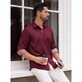 thumbnail image 6 of sogami Mens Stretch Cotton Business Shirt Long Sleeve Wrinkle-Free Dress Shirt, 6 of 7