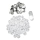 thumbnail image 2 of Piezas de botón con pin en la parte posterior Bling Bling kit de Insignia 100 pines de botón blanco, 2 of 12