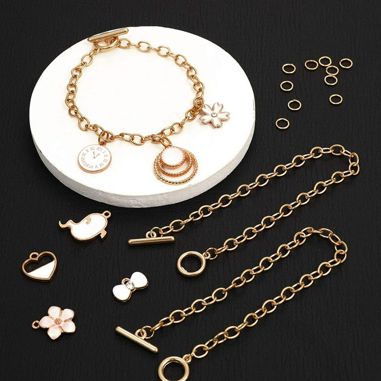 12 Pcs Bracelet Chains for Jewelry Making Stainless Bracelet with