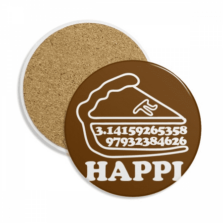 

Happy Mathematics Calculates Pi Coaster Cup Mug Tabletop Protection Absorbent Stone