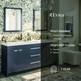 thumbnail image 7 of Eviva Lugano 72" Gray Modern Bathroom Vanity with White Integrated Acrylic Double Sink, 7 of 7