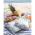 thumbnail image 3 of Pack of 2 Outdoor Pillow Covers, Farmhouse Eucalyptus Purple Hydrangea Plants Waterproof Square Throw Pillowcase Cushion Decorative Pillow Covers for Couch Patio Tent, 16x16 in, 3 of 6