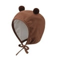 thumbnail image 2 of Baby Cute Tethered Hat Cold Protection Warm Ball Ear Children's Thicken Fleece Cap, 2 of 4