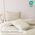 thumbnail image 6 of Jessy Home Twin Size Quilts Beige Lightweight Geometric Microfiber Bedspread Coverlet Set, 6 of 7