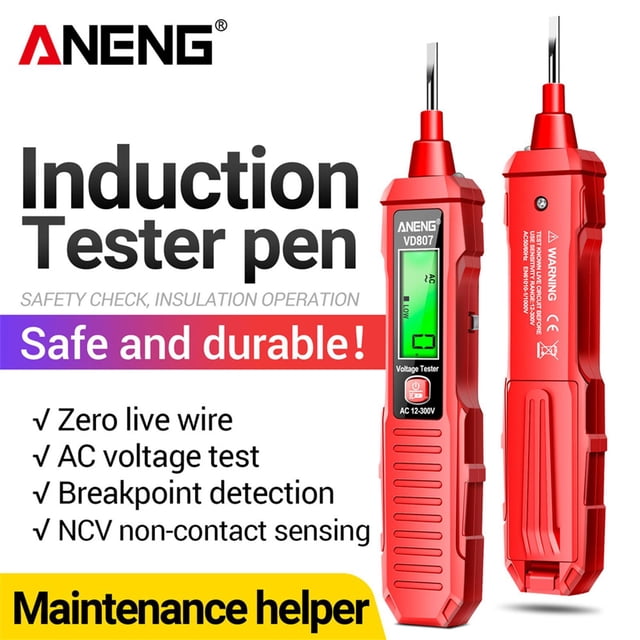 Voltage Tester Practical Smart Induction Tester Pen for Home Office Industry Red