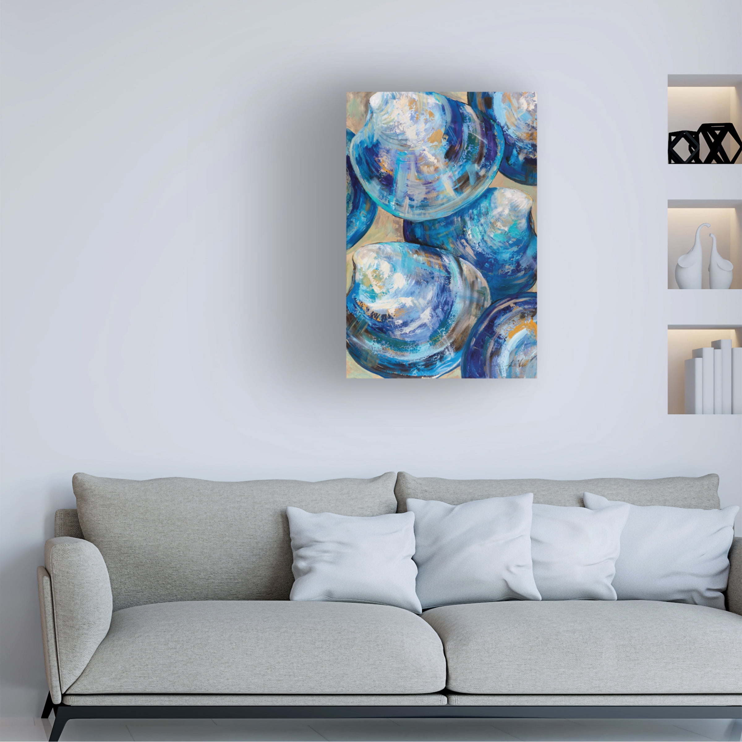 Jeanette Vertentes 'Beyond Blue Shells' Canvas Art