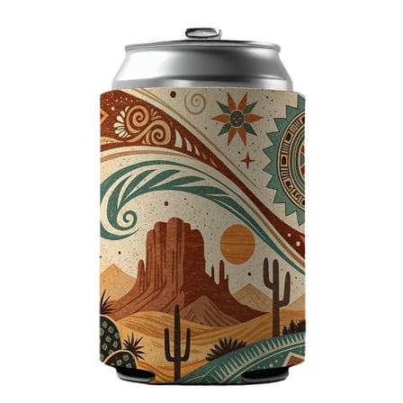 Abstract Southwestern Design Drink Beer Soda Insulated Sleeve Holder Can Cooler Hugger