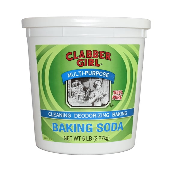 Clabber Girl Baking Soda | 100% Pure | Cleaning, Deodorizing, Baking | Kosher | 5 lb