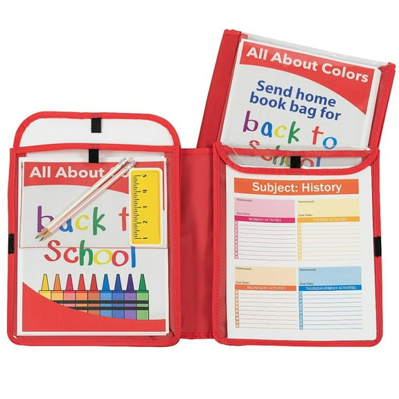 C-Line Homework Connector Folder, Red