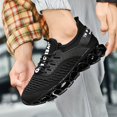 thumbnail image 4 of Men's Lightweight Breathable Sports Shoes, Blade Sole Comfortable for Standing Running Shoes, Trendy Multi-functional Sports Leisure Men's Fashion Shoes, Absorbing Cushioning And Low-top Lace-up, 4 of 9