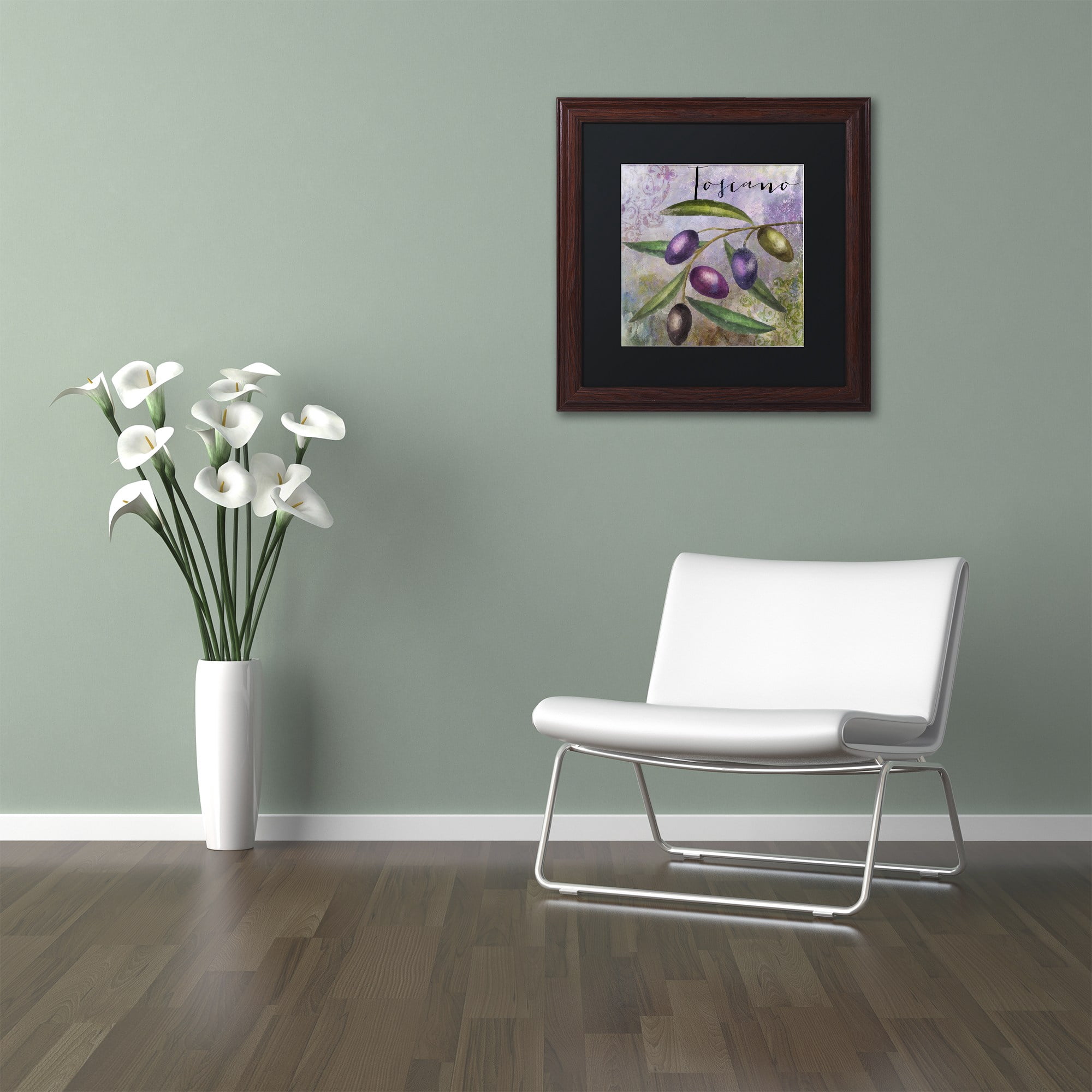 Trademark Fine Art "Olivia II" Canvas Art by Color Bakery Black Matte, Wood Frame