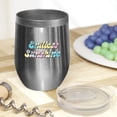 thumbnail image 2 of Endless Sunshine, Summer Themed Tie Dye Art Merch Gift, Stainless Steel 12oz Wine Tumbler, 2 of 5