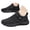 Black, variant on Mepaouo Men's Hook and Loop Walking Shoes Casual Memory Foam Work Running Tennis Fashion Sneakers