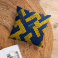 thumbnail image 6 of Outside Pillows Woven Colorful Royal Blue Yellow Print Pillow Covers 16"x16" Luxury Solid Modern Decorations Pillow Covers Cushion Case for Sofa Couch, 6 of 7