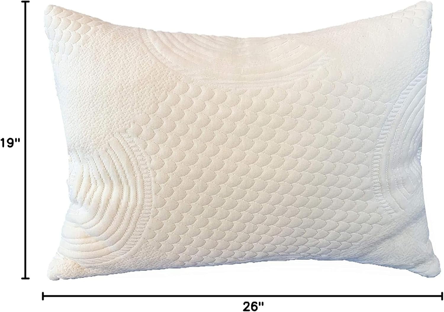 ORGANIC TEXTILES Organic Shredded Latex Bed Pillow with Bamboo Removable Cover - For Sleeping, Head Support, Side Back Stomach Sleeper, Soft and Breathable - (Travel Size)