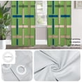 thumbnail image 2 of Geometric Cane Checkered Blackout Curtains for Bedroom, Woven Wicker Texture Cane Plaid Grommet Top Drapes Thermal Insulated Window Curtains 53"W x 84"L (Pack of 2), 2 of 6