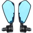 thumbnail image 1 of Motorcycle Handlebar Rearview Mirror Set,Acouto Motorcycle Bar End Mirror 1pair Handlebar Rearview Mirror Mount Clear Wide View Aluminum Alloy Handlebar Wing Mirrors for Motorbike, 1 of 8