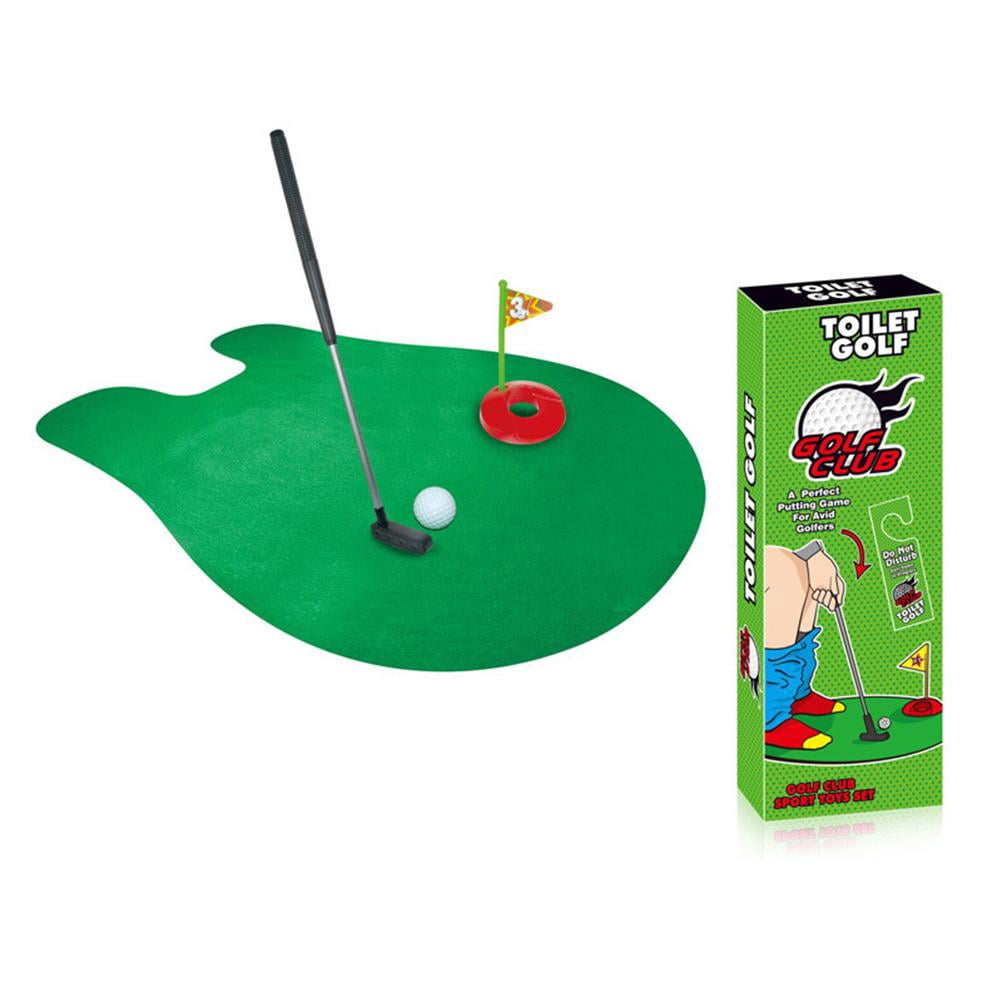 Toilet Golf Game Set Practice Mini Golf Toy Restroom Bathroom Great Toilet  Time Funny Gifts For Golf Enthusiast - Walmart.com
