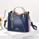 thumbnail image 5 of Color Block Satchel Bag, Trendy Metal Tassel Decor Crossbody Bag, Women's Top Ring Purse (9.1*7.5*4.5) Inch, 5 of 5