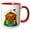 Red/White, variant on 3drose, Ginger Bread House at Christmas, 11oz Two-tone Red Mug