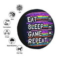 thumbnail image 2 of DouZhe Waterproof Spare Tire Cover, Eat Sleep Game Repeat Gaming Design Prints Adjustable Wheel Covers Fit for Jeep Trailer RV SUV Car, 16 inch, 2 of 7