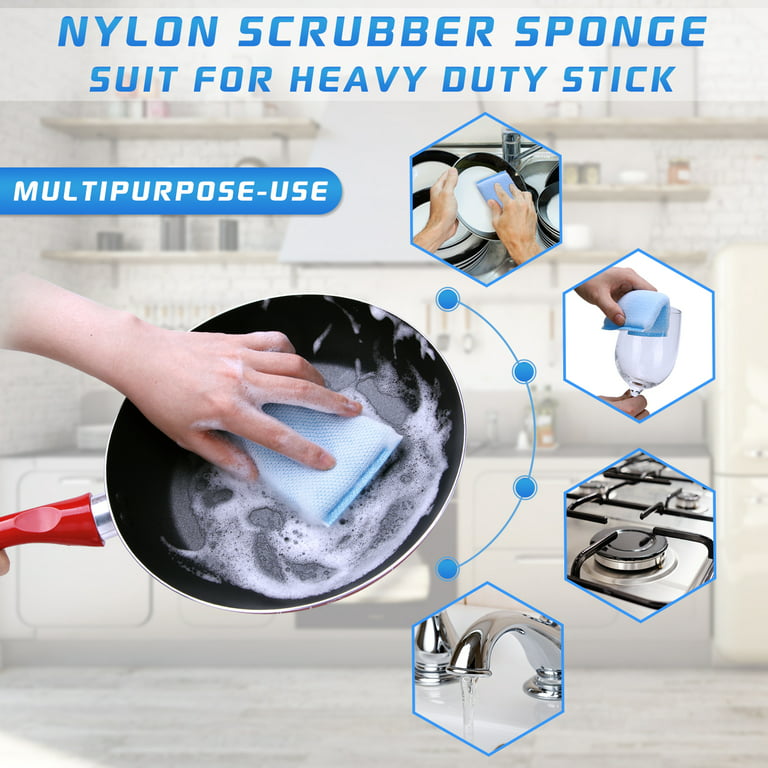 Multi-Purpose Nylon Cleaning Pad 12 Pack, Non-Scratch Kitchen Sponges Scrub  for Dishes - China Scouring Pad and Kitchen Cleaning Sponge price