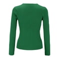 thumbnail image 5 of IMENGL Wool core spun yarn knit sweater, Green XL, Size M-2XL, 5 of 5