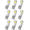 White, variant on (9pcs)194 Led Car Bulb 3030 Chipset 2SMD T10 194 168 W5W Led Wedge Light Bulb 1.5W 12V License Plate Courtesy Step Map Lights Trunk Lamp Clearance Lights