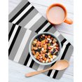 thumbnail image 3 of Black Gray Striped Kitchen Dish Towels for Drying Dishes Set of 2, Contemporary Minimalist Lines Art Waffle Weave Microfiber Hand Tea Bathroom Towels Quick Dry & Absorbent Towel 12x12, 3 of 7