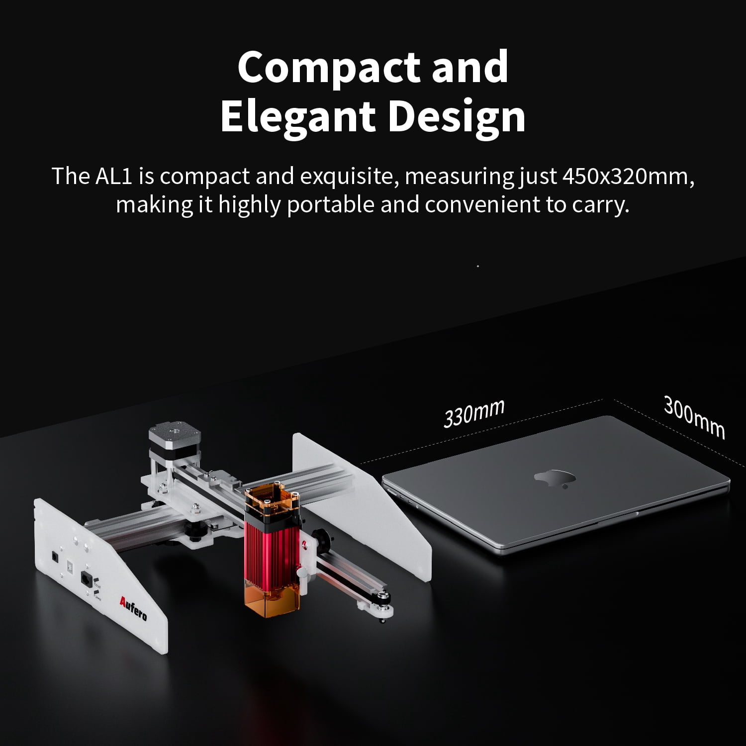 Aufero 1 LU2-2A 1.6W Diode Laser Engraver for Wood and Leather, Beginner-Friendly Craft Engraving Machine