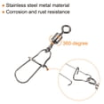 thumbnail image 4 of 26LBS Stainless Steel Fishing Rolling Swivel with Coastlock Snap, Black 60 Pack, 4 of 5