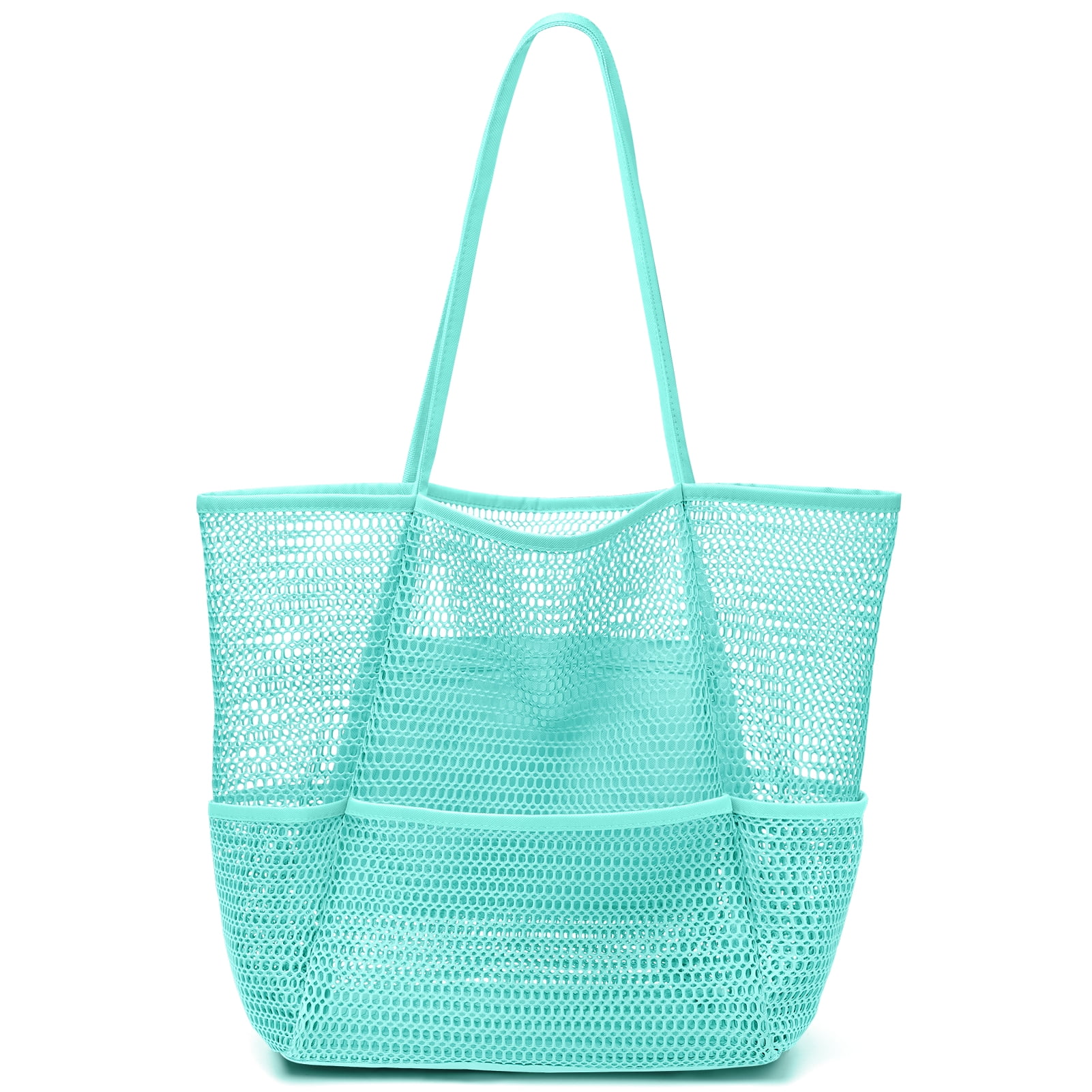 KPX Mesh Beach Bag, Tote Bag for Women Large Foldable Mesh Swimming Bag ...