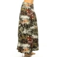 thumbnail image 3 of Women's Printed High Waisted A-Line Maxi Skirt with Foldable Waistband - Relaxed Fit, 3 of 5