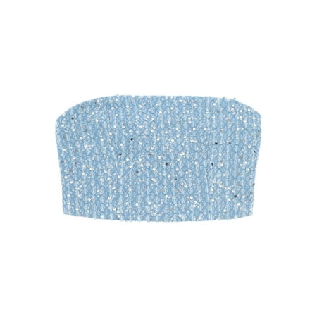 

Rotate emili sequined denim bandeau top